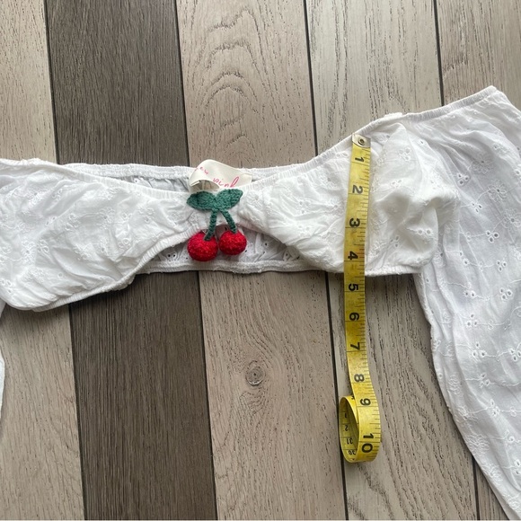 White Bottoms with Cherry Detail - Picture 6 of 6